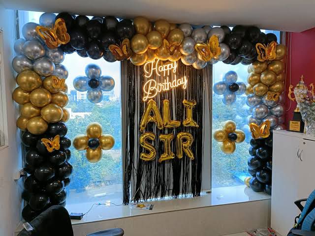 Neon birthday decoration